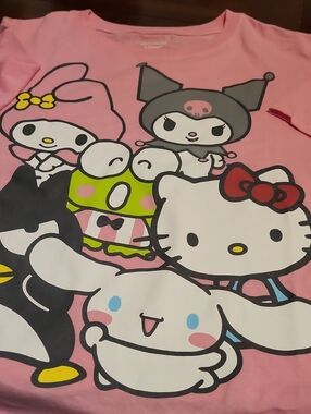 Sanrio Pink Character Graphic Short Sleeve Tee